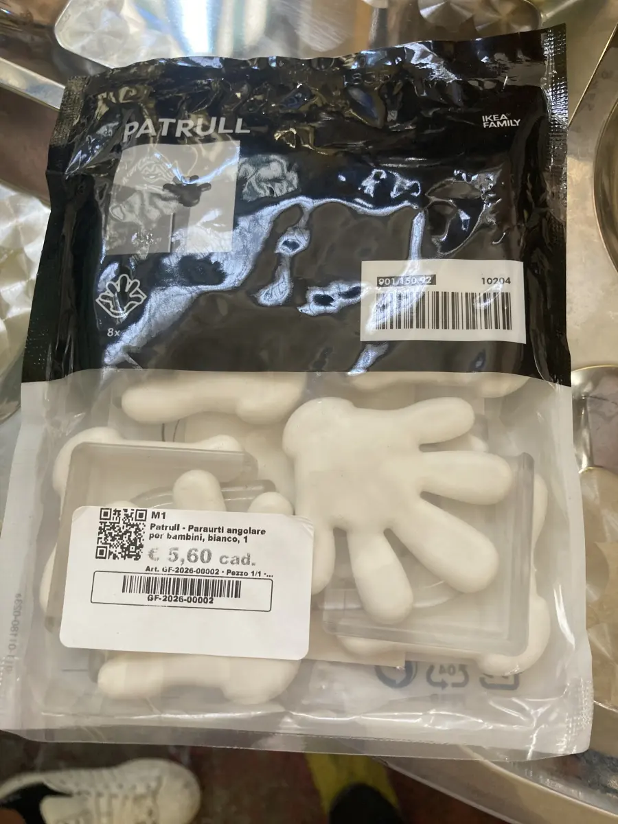 Patrull - Paraurti angolare per bambini, bianco, 1 pezzo