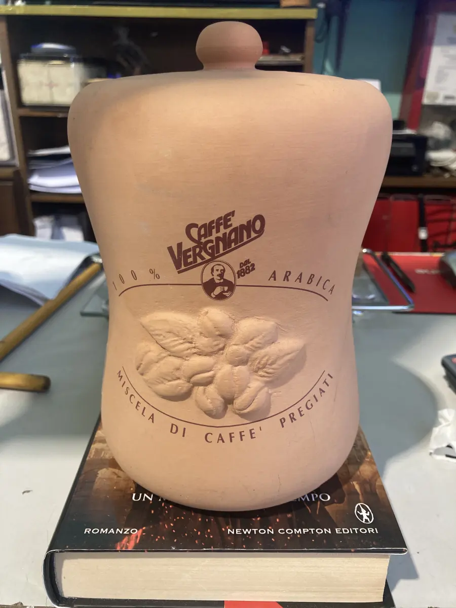 BARATTOLO TERRACOTTA CAFFè VERGNANO (SCONTATO)