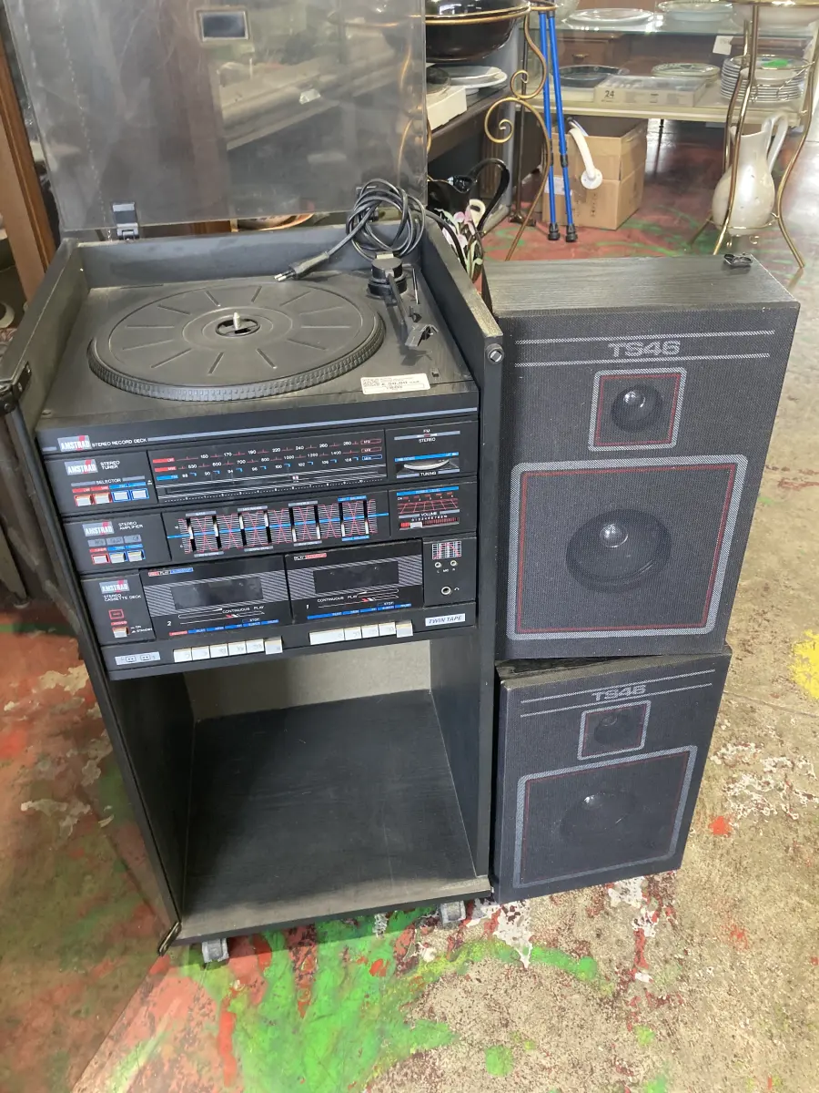 impianto stereo vintage amstrad + casse