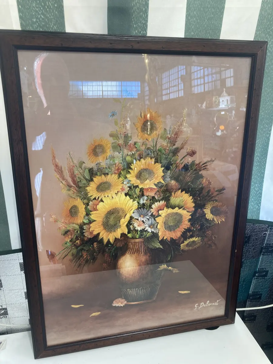 QUADRO CON VASO GIRASOLI