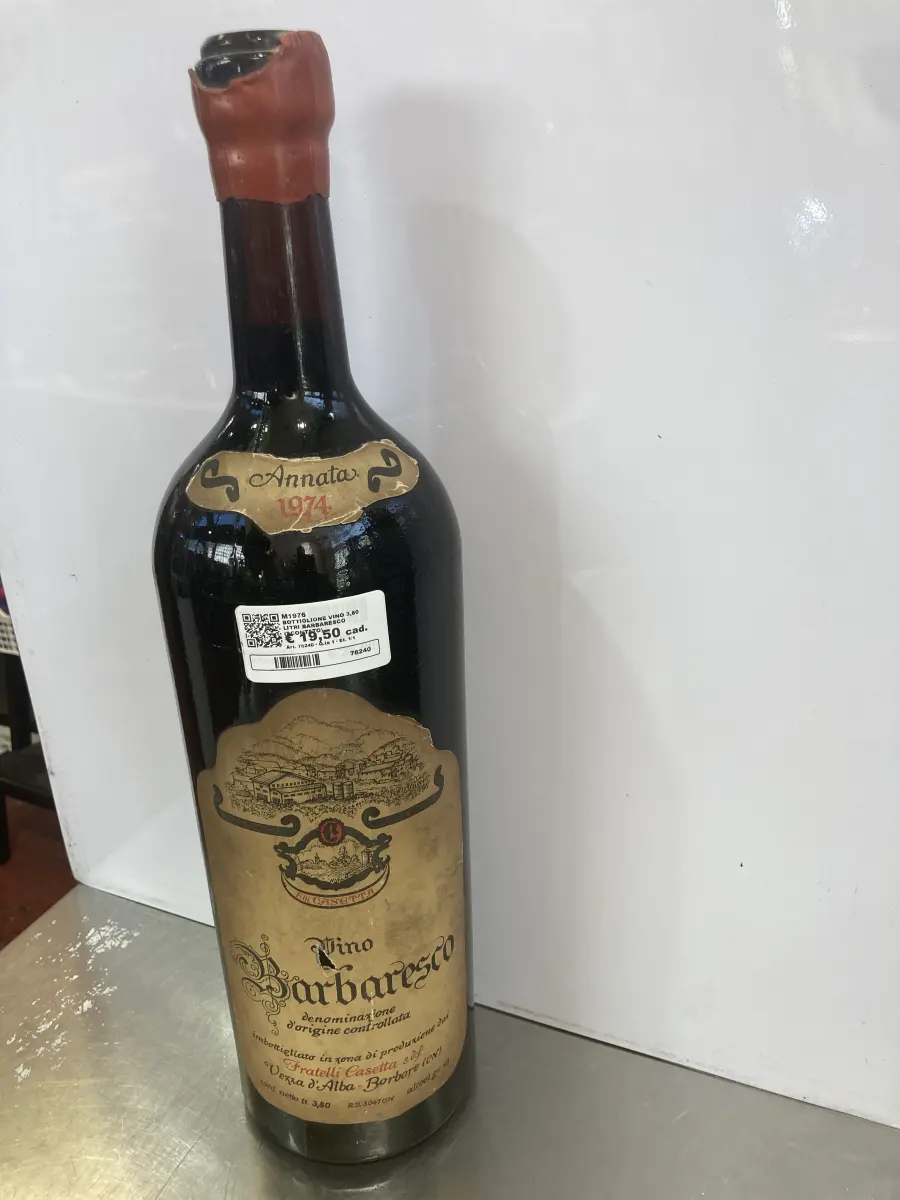 BOTTIGLIONE VINO 3,80 LITRI BARBARESCO )