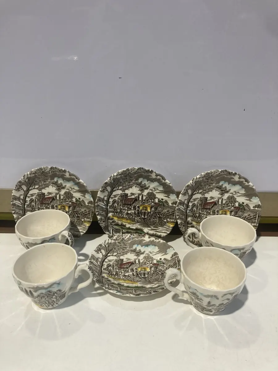 4 tazzine da caffè england c/piattino