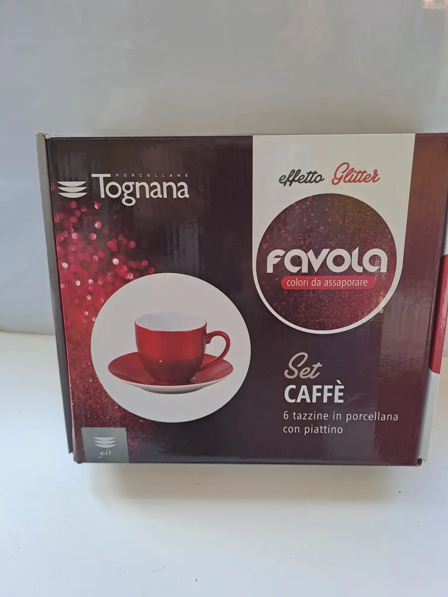 6 tazzine con piattino da caffè tognana